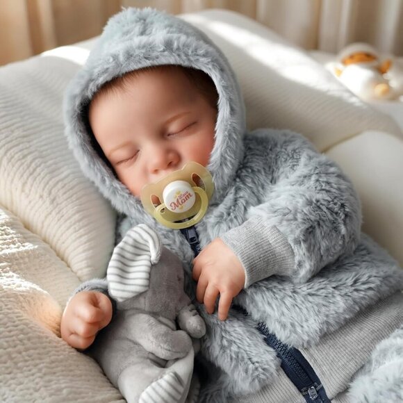 🆕17 Inch Boys Full Body Vinyl  Realistic with Toy Newborn Reborn Baby Doll - Picture 3 of 7